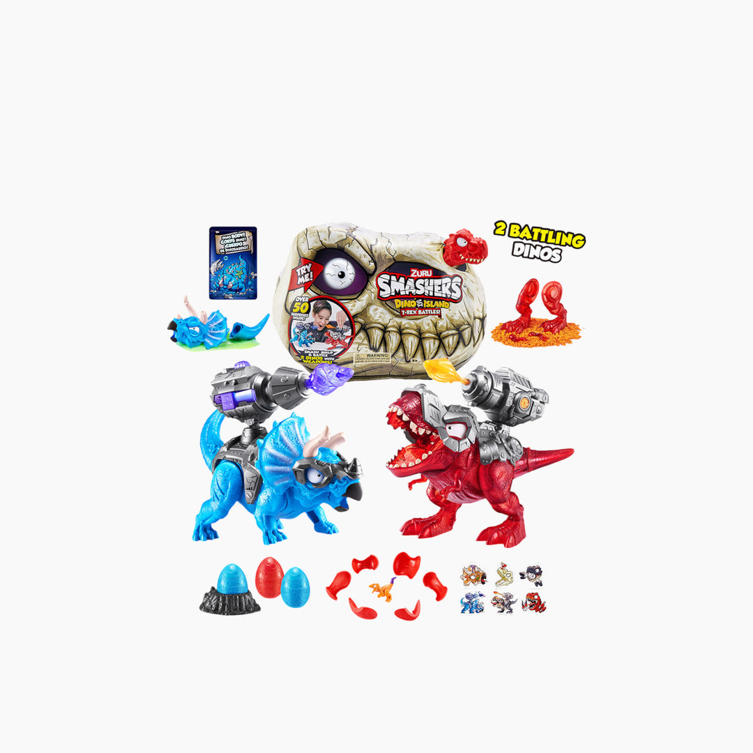 Zuru Smashers Dino Island T-Rex Battle Playset with over 50 surprises
