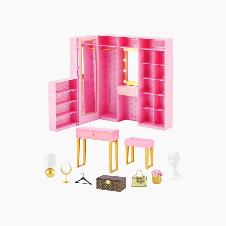 Zuru Mini Brands Mini Fashion Dream Wardrobe with light-up mirror and exclusive metallic bag