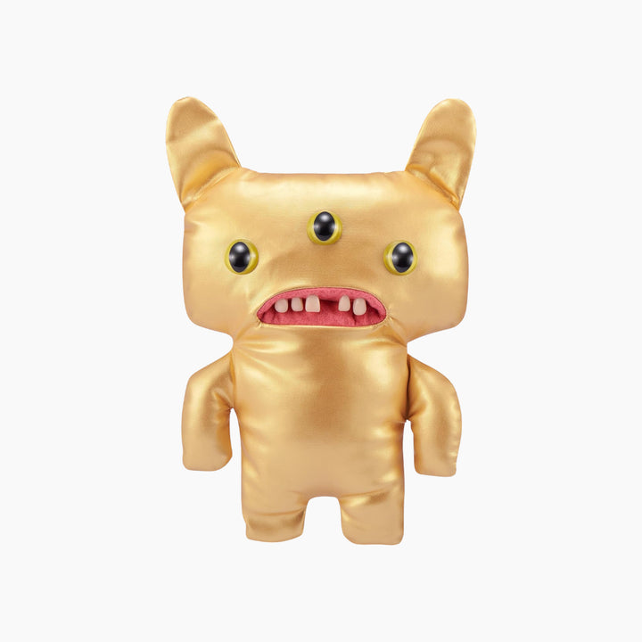 Zuru Fuggler 9-Inch Gold Fuggs plush toy in Grumpy Grumps style