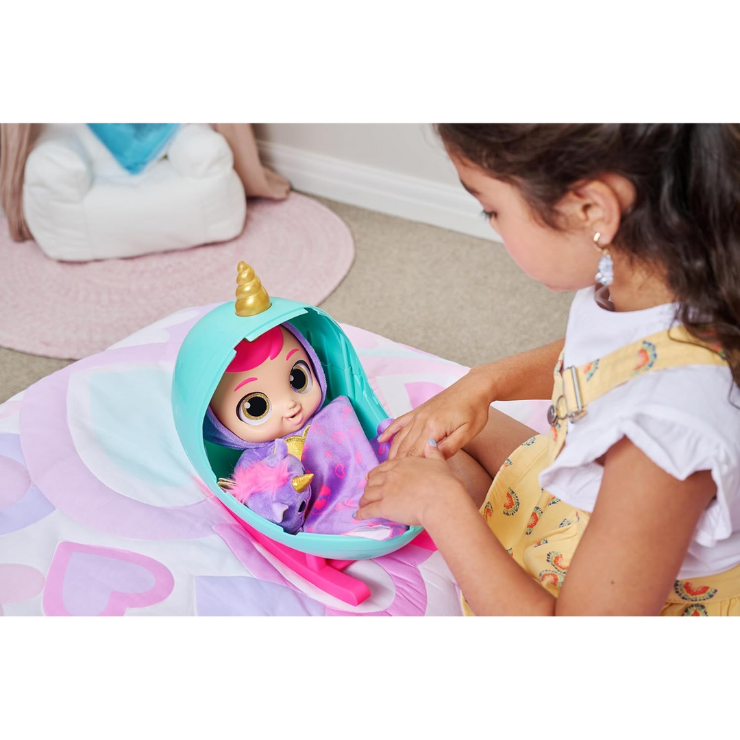 Zuru Babycorns large S1 doll in crib with surprises