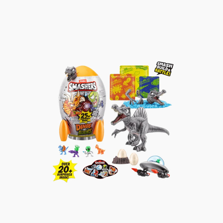 Zuru Smashers Dinos Vs Aliens Rocket Series Spinosaurus action figure playset with alien figures