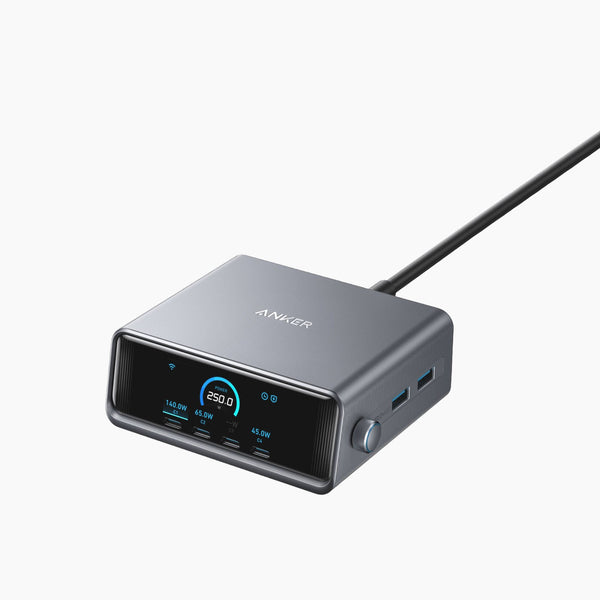 Prime 250W GaN Desktop Charger (6 Ports) Silver