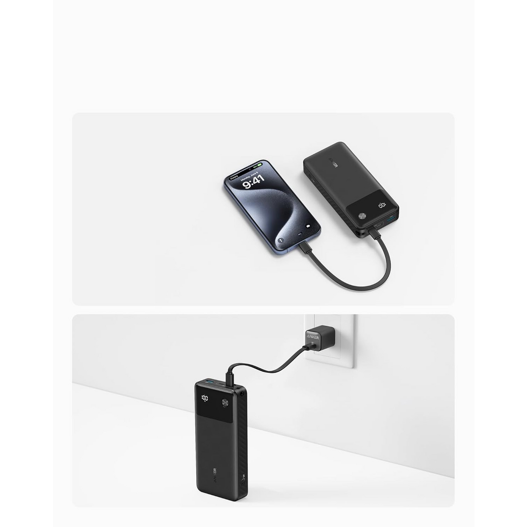 Anker 10,000mAh power bank with integrated USB-C cable