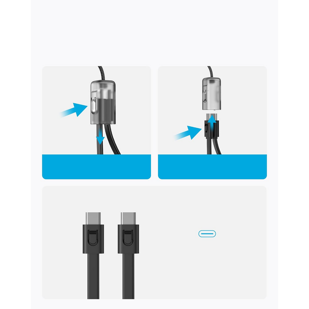 Anker 10,000mAh power bank with integrated USB-C cable