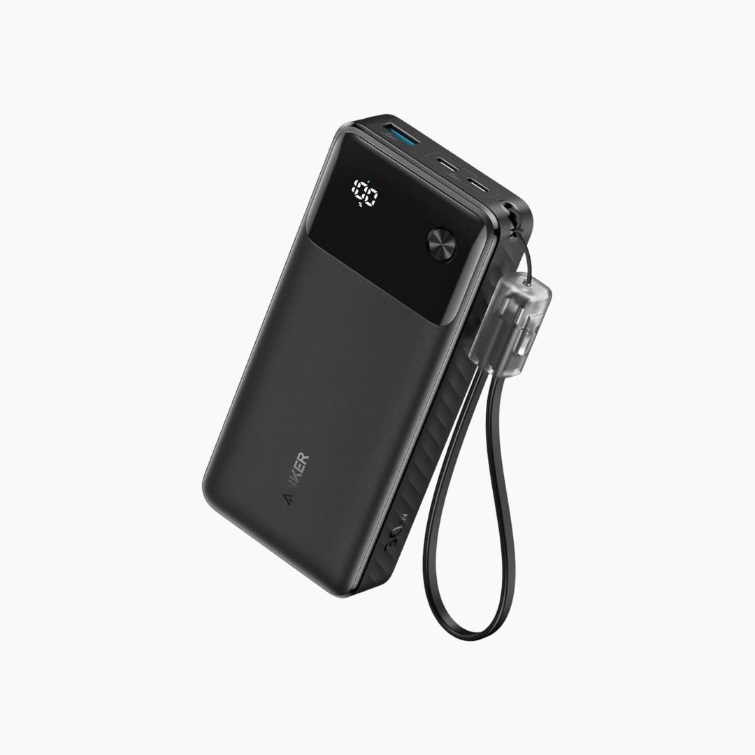 Anker 10,000mAh power bank with integrated USB-C cable