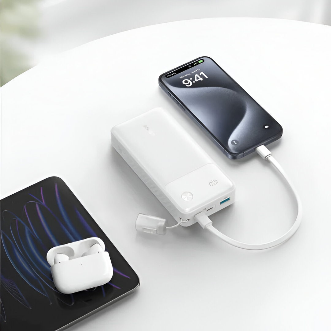 Anker 10,000mAh power bank with integrated USB-C cable