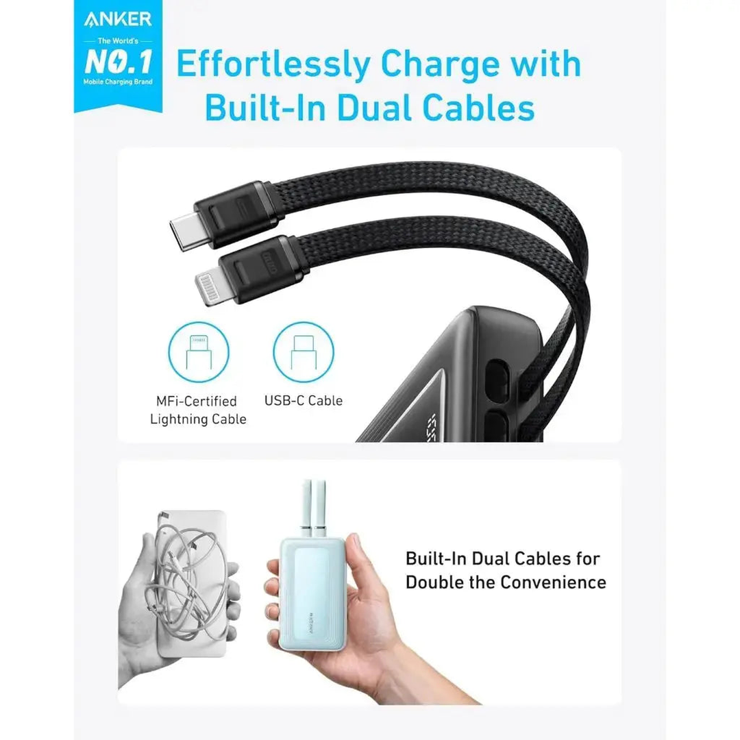 Anker Power Bank Built-In USB-C Cable