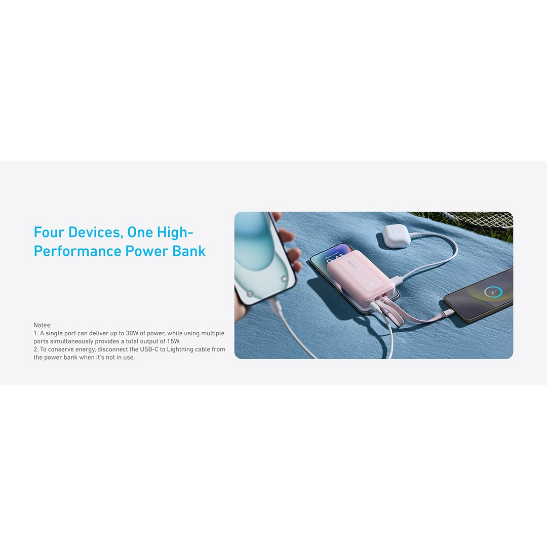 Anker Power Bank Built-In USB-C Cable