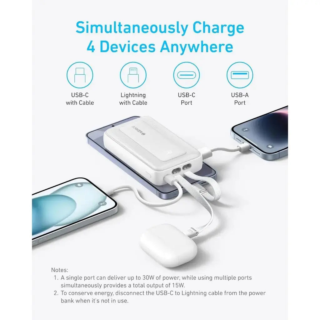Anker Power Bank Built-In USB-C Cable