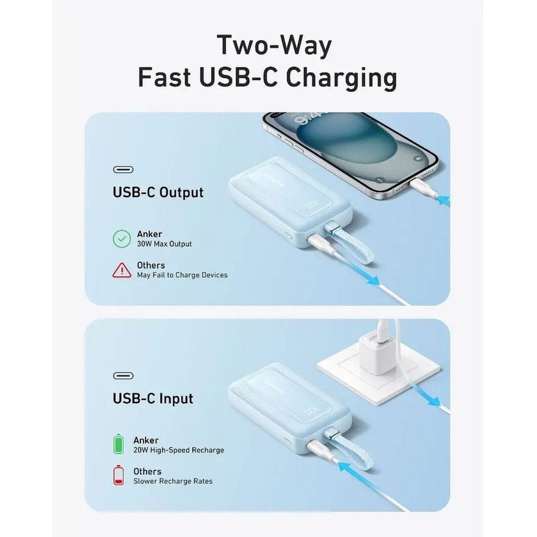 Anker Power Bank Built-In USB-C Cable