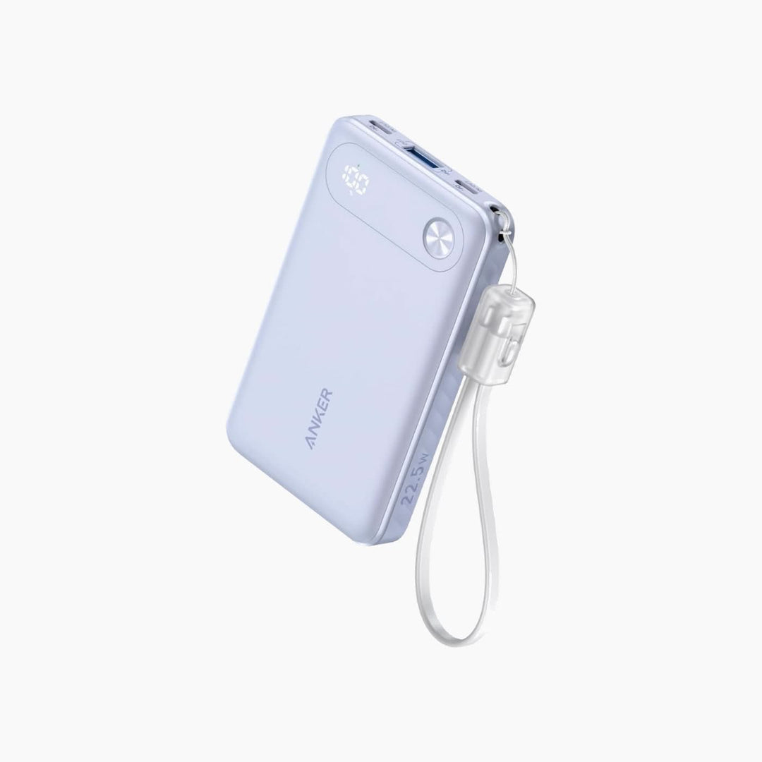 Anker 10,000mAh power bank with integrated USB-C cable