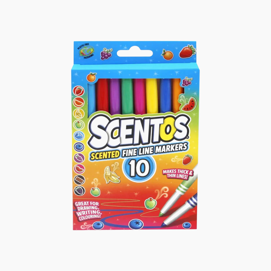 Scentos Fine Line Markers Bold 10 Pcs