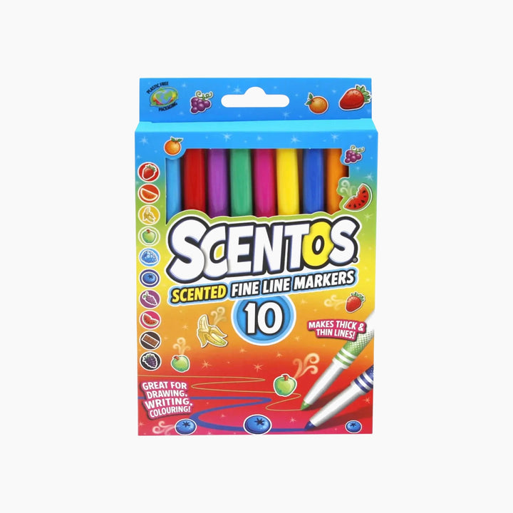 Scentos Fine Line Markers Bold 10 Pcs
