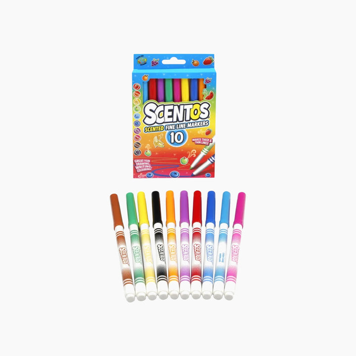 Scentos Fine Line Markers Bold 10 Pcs