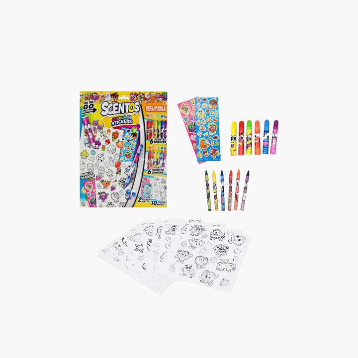 Scentos On The Go Colour In Stickers