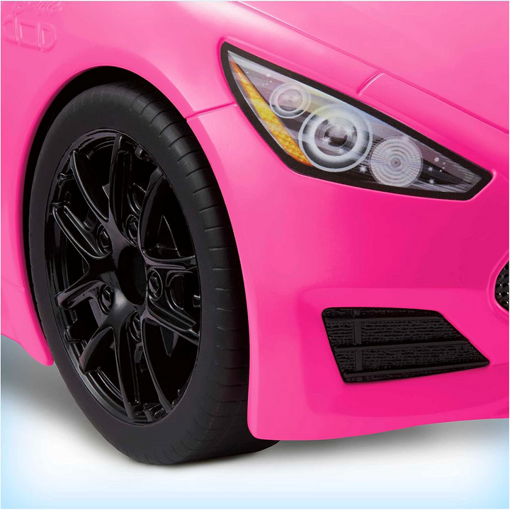 Barbie Pink Convertible Vehicle Toy with Rolling Wheels