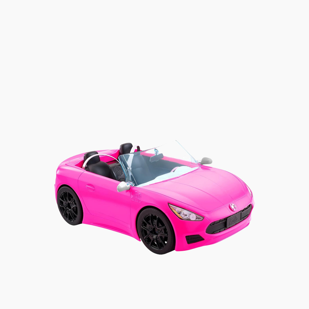 Barbie Pink Convertible Vehicle Toy with Rolling Wheels
