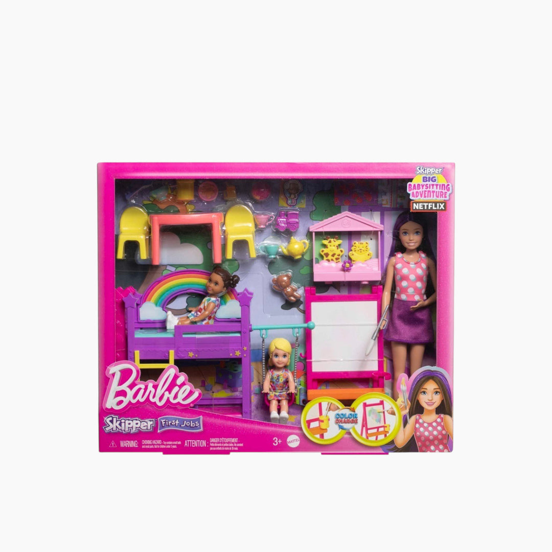 ماتيل باربي سكيبر جليسة الأطفال إنك. مجموعة لعب رعاية الأطفال المثالية