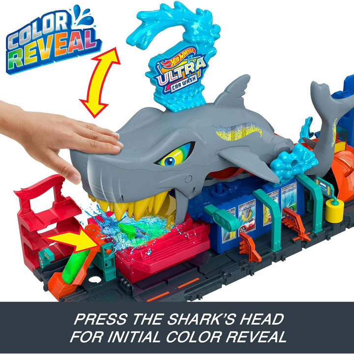 Hot Wheels Ultra Shark Car Wash, Playset