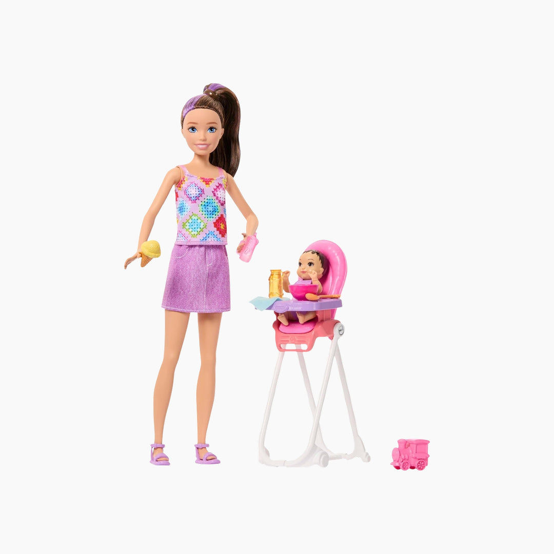 Barbie Skipper Babysitters Inc. Playset with Brunette Doll, Brunette Toddler Doll