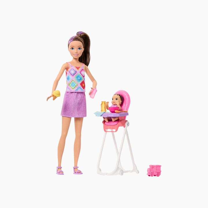 Barbie Skipper Babysitters Inc. Playset with Brunette Doll, Brunette Toddler Doll
