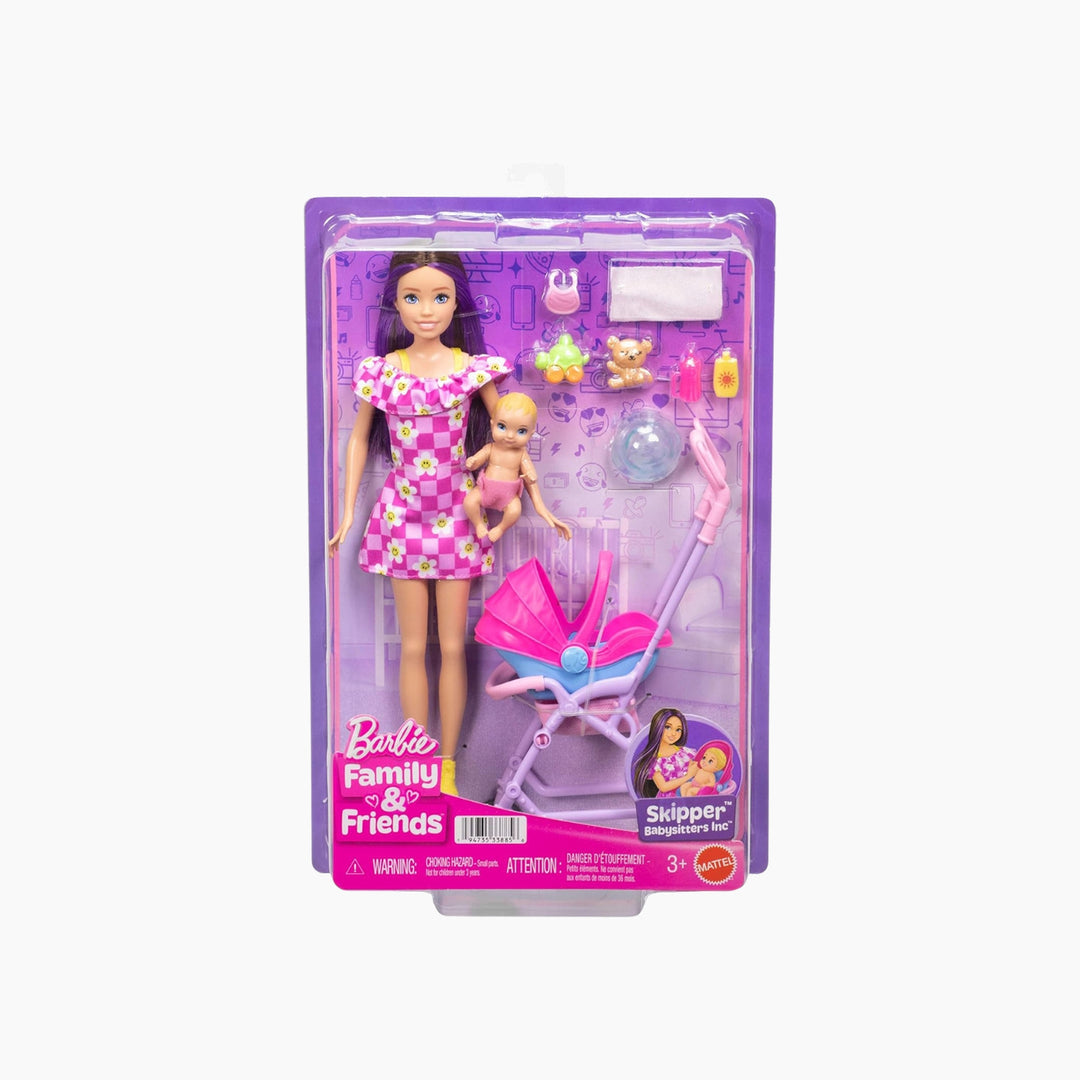 Barbie Skipper Babysitters Inc. Playset with Brunette Doll, Blonde Baby Doll