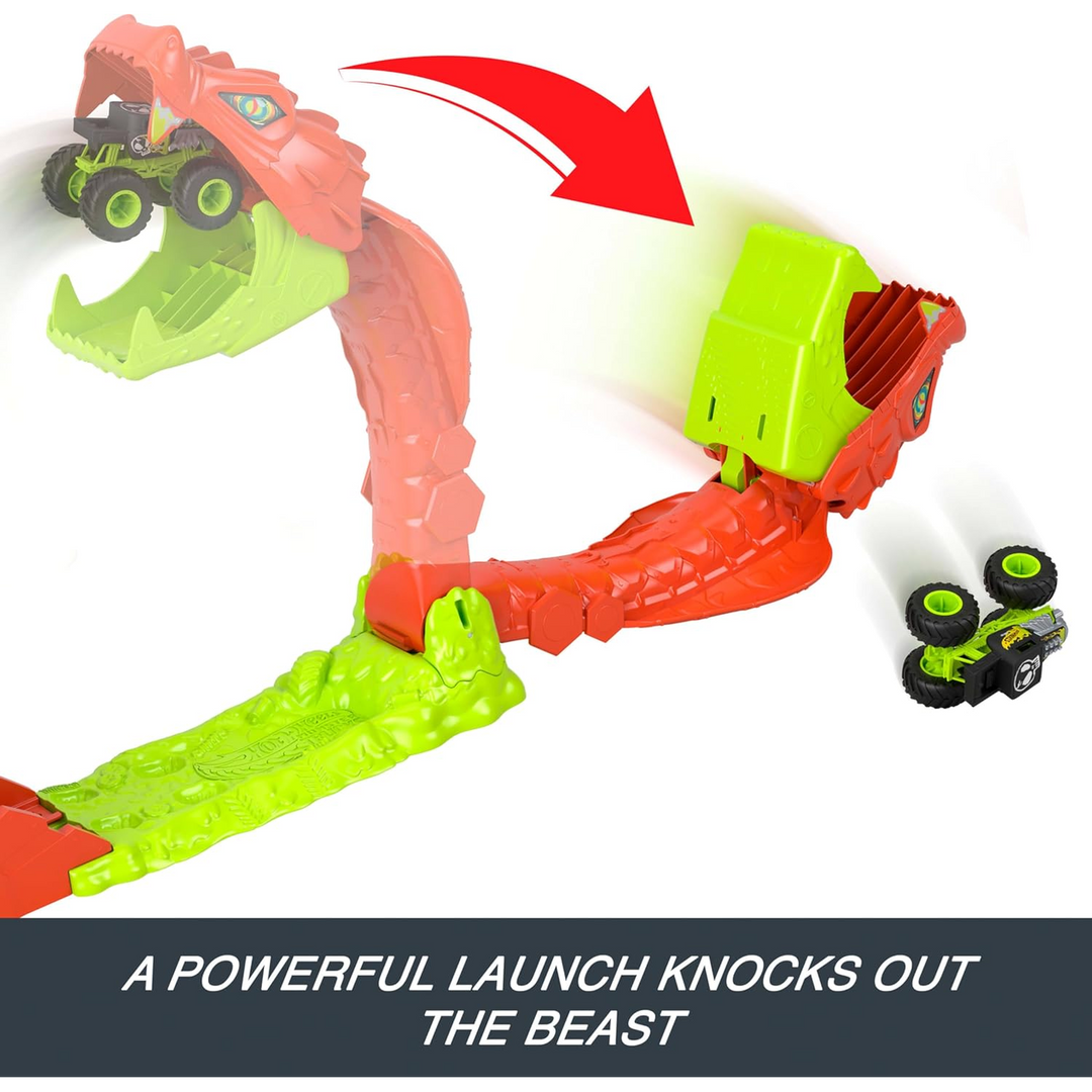 Hot Wheels Monster Trucks Snake Slam Takedown Playset