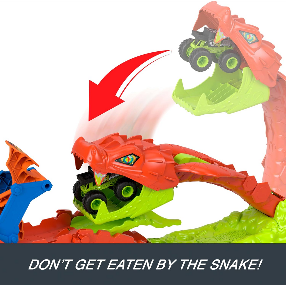 Hot Wheels Monster Trucks Snake Slam Takedown Playset