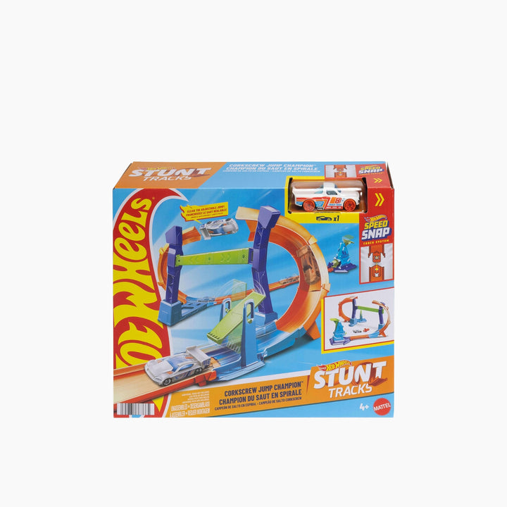 Hot Wheels Stunt Tracks Corkscrew Jump Champion