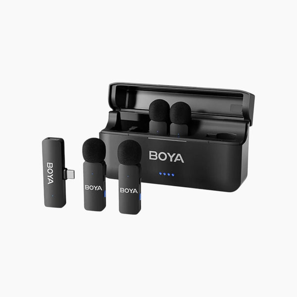 Boya BY-V4U Ultra Compact 4 Wireless Microphone System With USB-C Connector