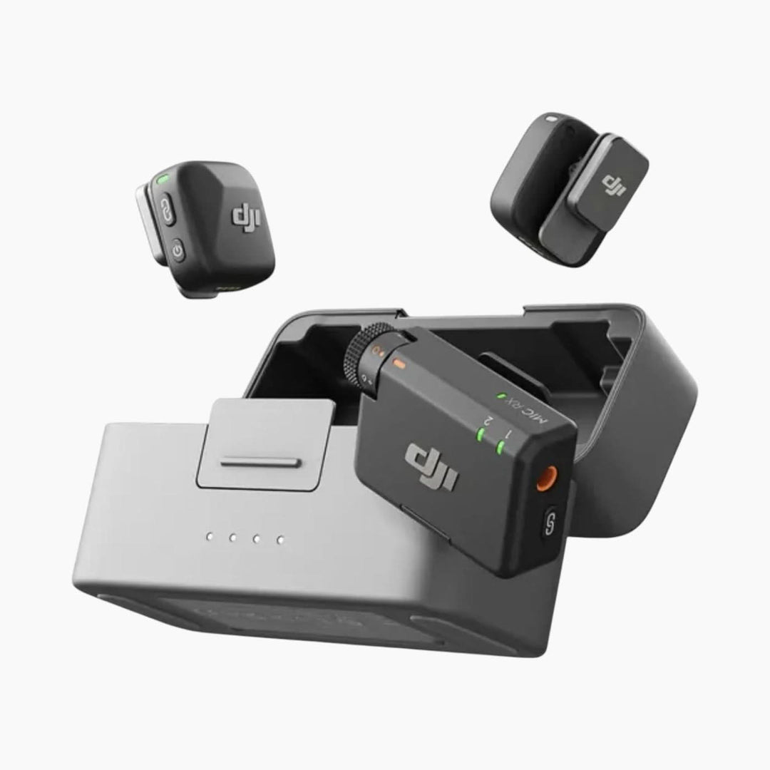 DJI Mic 3 wireless microphone system with dual transmitters