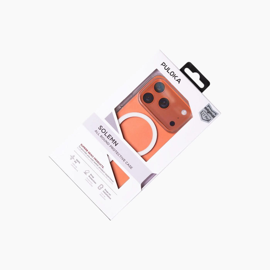 Catchy Jo iPhone 17 Pro Max clear case with textured leather-like finish