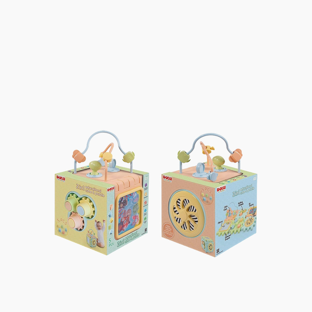 Dolu 2-in-1 Educational Cube &amp; Puzzle