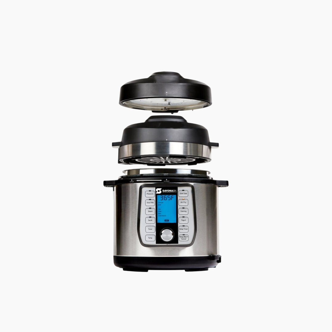 Sayona 2-in-1 Electric Pressure Cooker and Air Fryer, 6L, 1500W