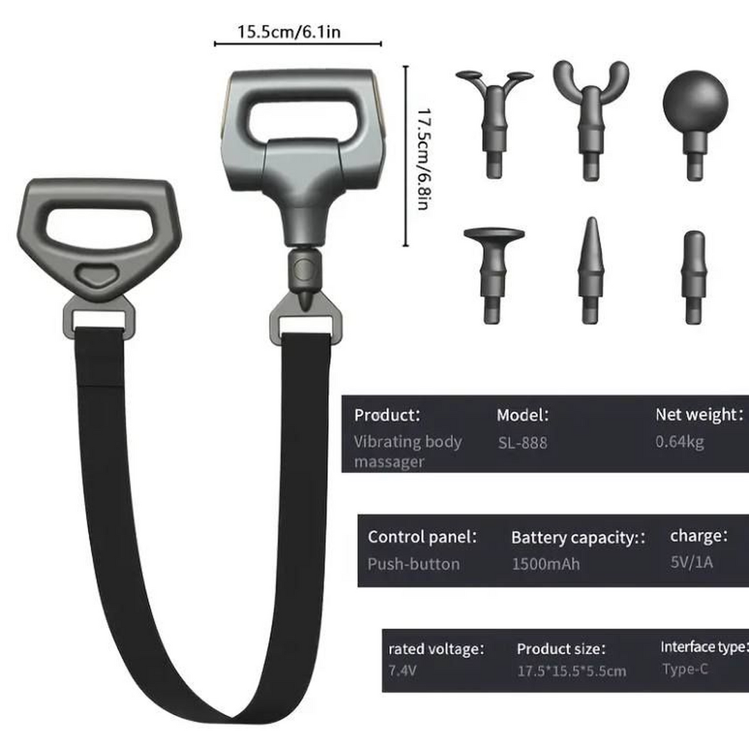 Maxtop 2-in-1 Massage Straightener with Full-Body Vibrating Massage Belt