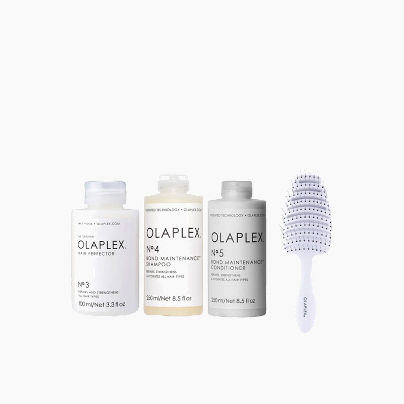 Olaplex No. 3, No. 4 & No. 5 Hair Care Set with Brush – HUNA