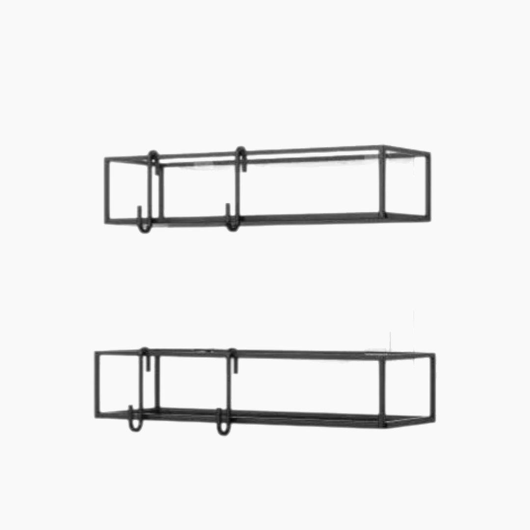 Umbra "Cubiko" black metal shower shelf set
