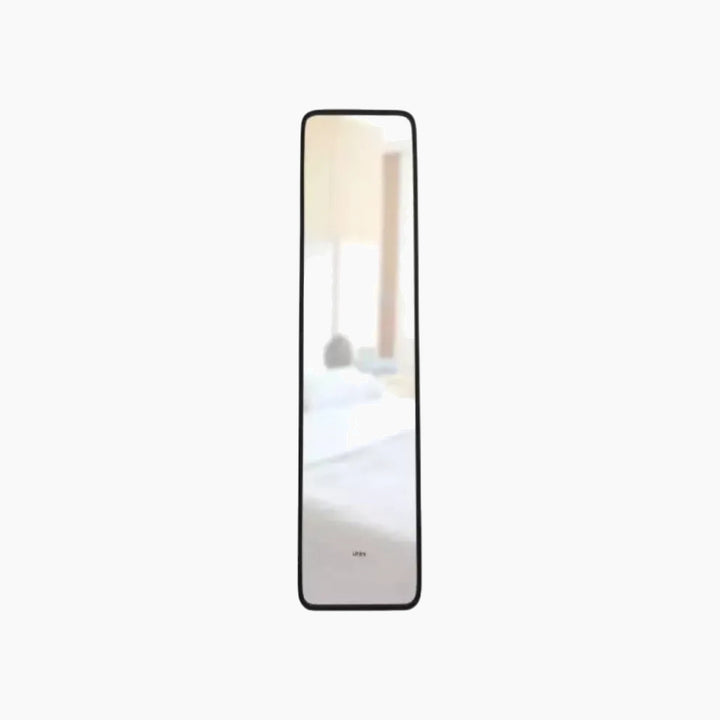 Umbra Hub Leaning full-length glass mirror with black rubber frame
