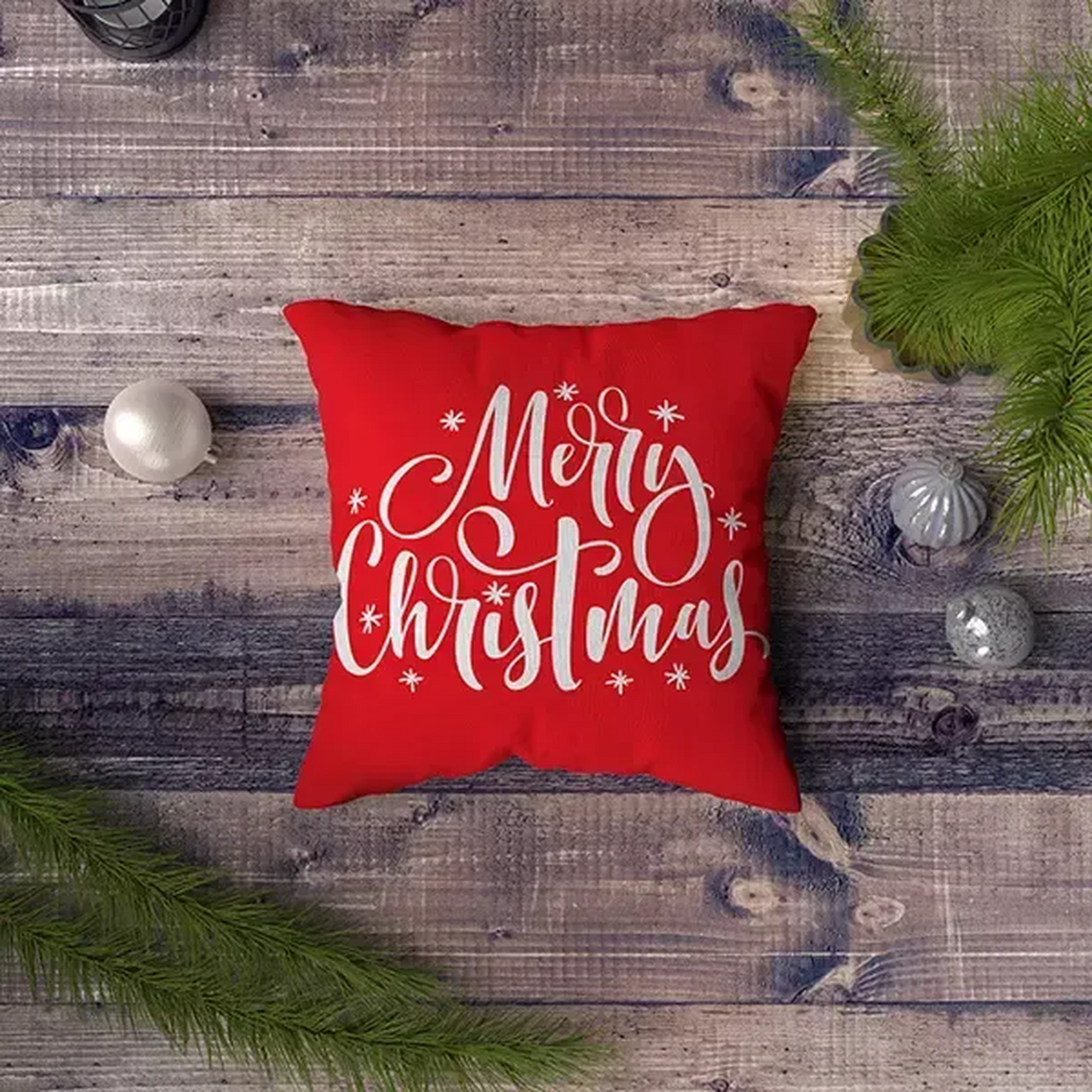 20304NovaHomeMerryChristmasCushionCover-45X45Cm-Red_1_framed - HUNA