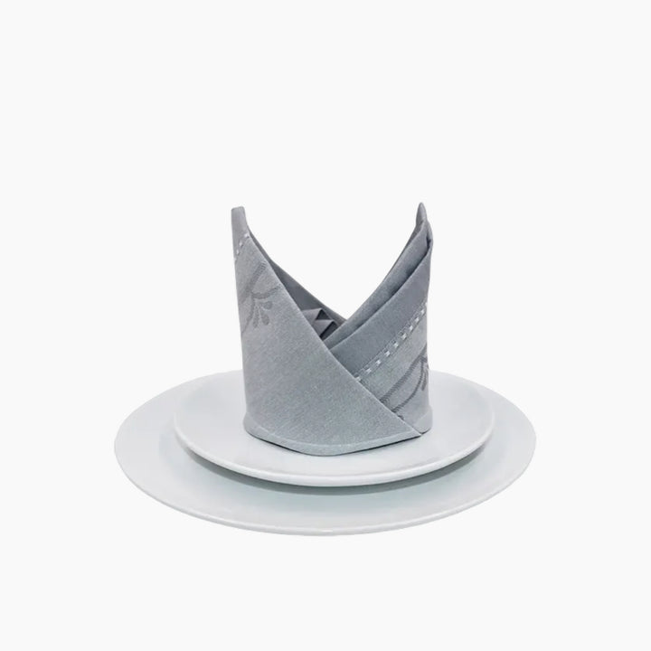 Nova Home Irene Table Napkins Set - 6Pcs - 42X42 Cm - Grey