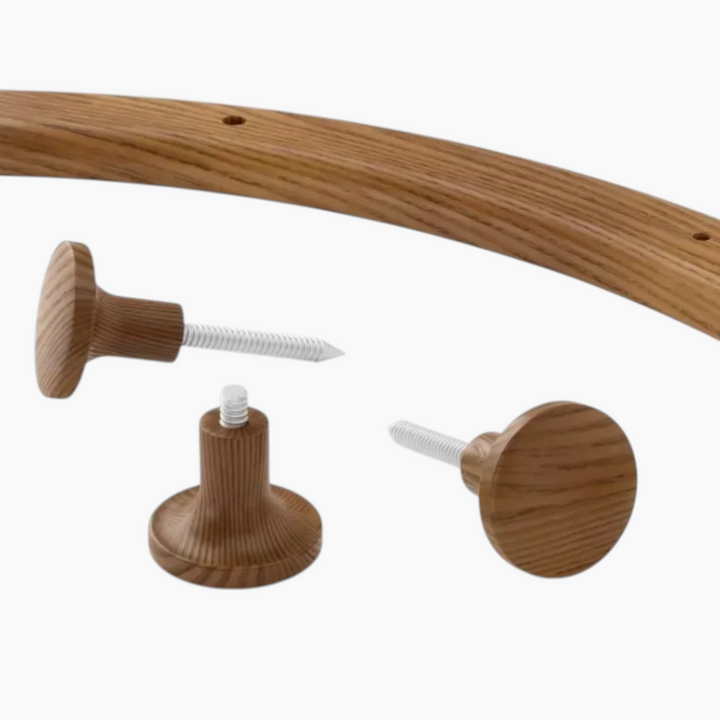 Umbra Slinka Hook Set in walnut finish
