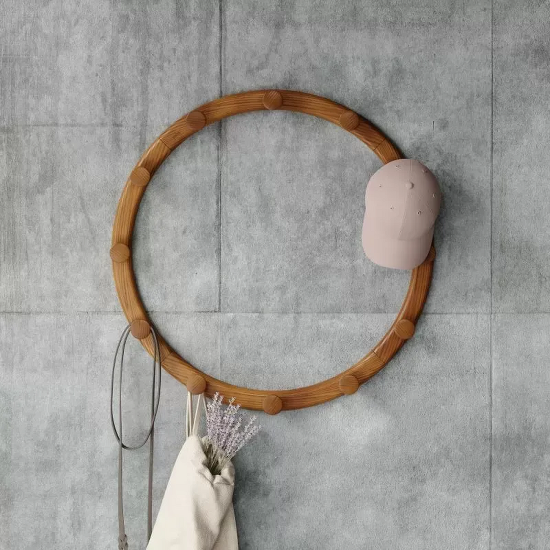 Umbra Slinka Hook Set in walnut finish