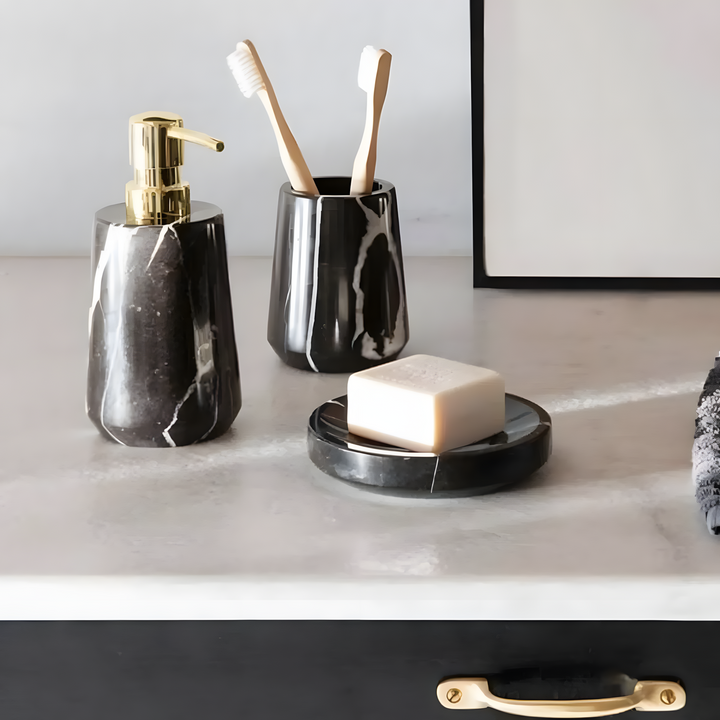 Andrea Toothbrush Holder Ba21103 - Marble - Black