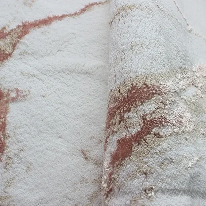 Nova Home Eco Marble Bath Rug in powder color
