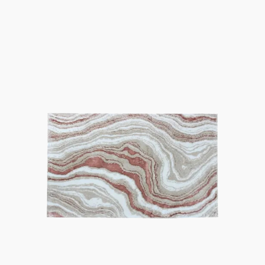 Nova Home Stone Wave Bath Rug - Cotton &amp; Viscose - 60X100 Cm - Powder