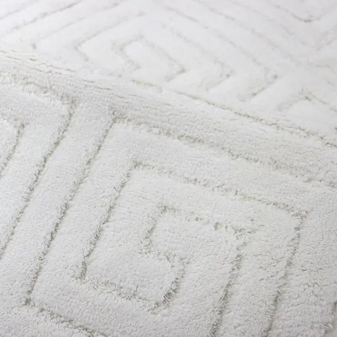 Nova Home Verona Bath Rug - 100% Cotton - 70X120 Cm - Offwhite
