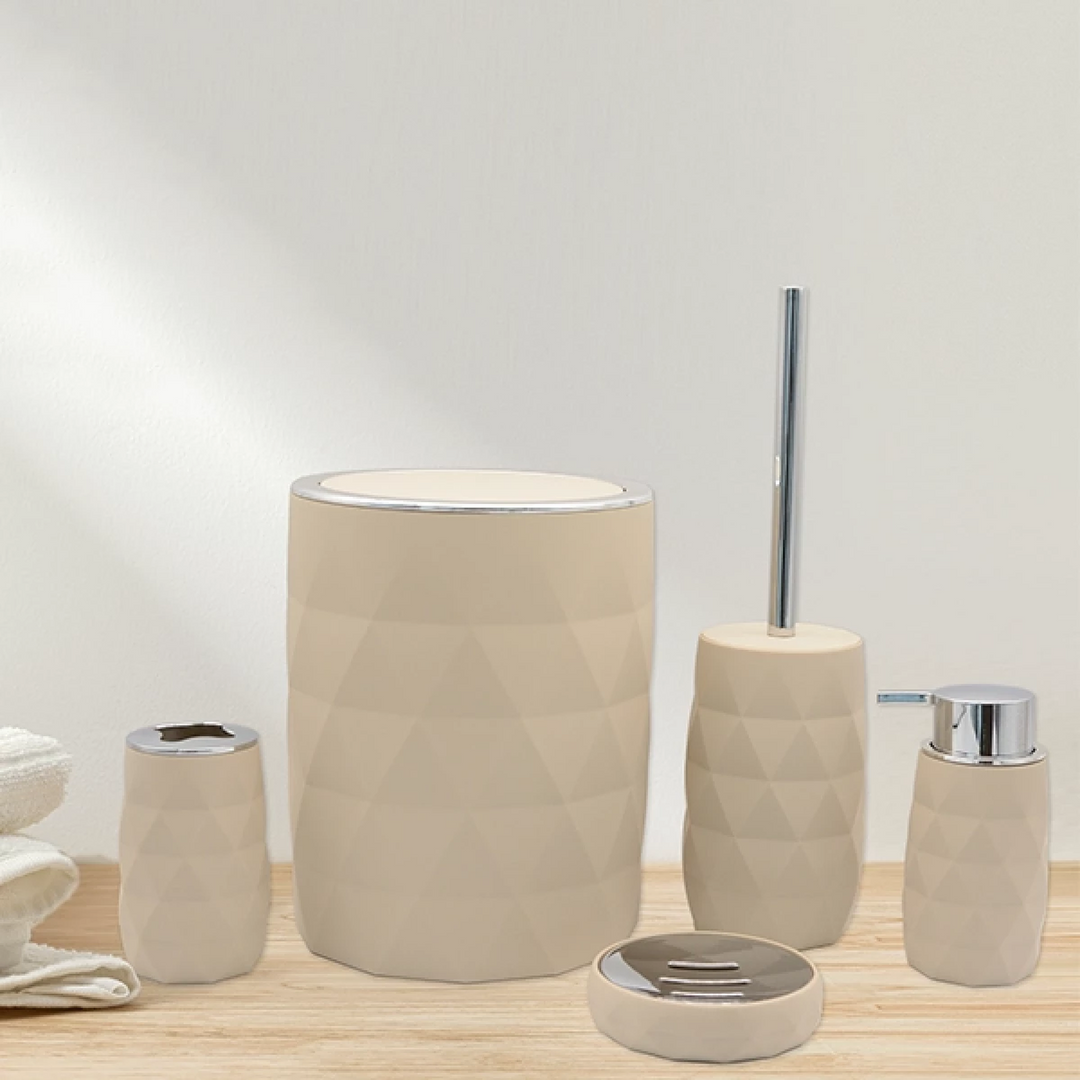 Weva Luminous Bathroom Set in smoke color, plastic material