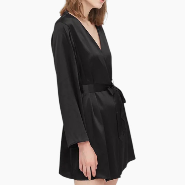 Lilysilk Plain Robe - Medium - Black