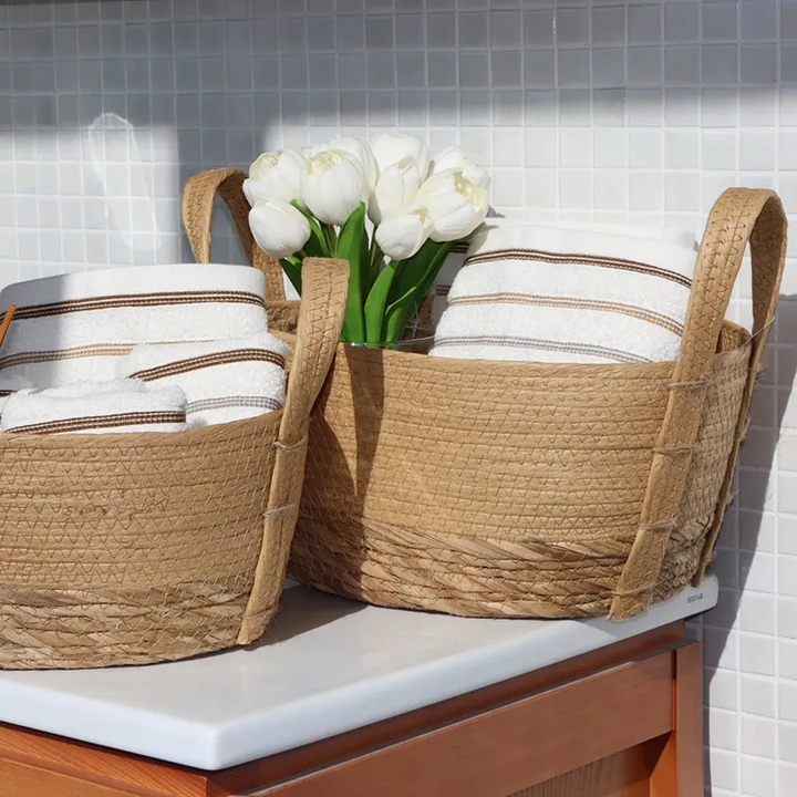 Weva 2-Piece Loom Natural Basket Set