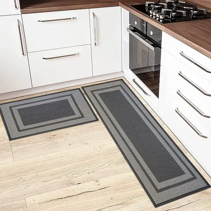 Nova Home Trellis Jaquard Woven Kitchen Mat W &amp; Rubber Backing